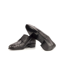 Load image into Gallery viewer, Black Ostrich Derby Shoes - Derby