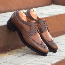 Load image into Gallery viewer, Brown Full grain Leather Longwing Blucher - Longwing Blucher