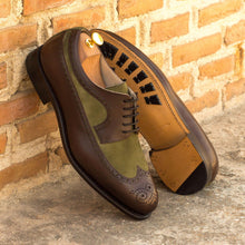 Load image into Gallery viewer, Brown Leather & Khaki Suede Longwing Blucher - Longwing Blucher