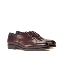 Load image into Gallery viewer, Burgundy Patina Leather Wholecut Shoes - Whole Cut
