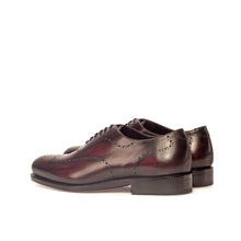Load image into Gallery viewer, Burgundy Patina Leather Wholecut Shoes - Whole Cut