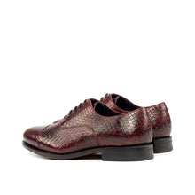 Load image into Gallery viewer, Burgundy Python Oxford Shoes - Oxford