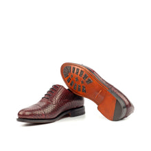 Load image into Gallery viewer, Burgundy Python Oxford Shoes - Oxford