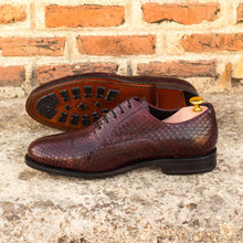 Load image into Gallery viewer, Burgundy Python Oxford Shoes - Oxford