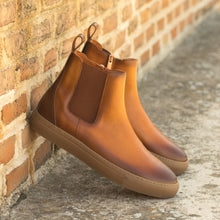Load image into Gallery viewer, Cognac & Medium Brown Calf Chelsea Sneaker Boots