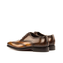 Load image into Gallery viewer, Cognac & Brown Marble Patina Brogue - Full Brogue