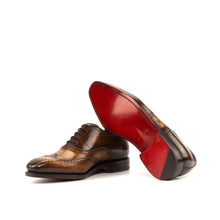 Load image into Gallery viewer, Cognac & Brown Marble Patina Brogue - Full Brogue