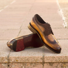 Load image into Gallery viewer, Cognac Patina Leather & Brown Suede Longwing Blucher - Longwing Blucher