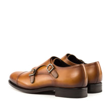 Load image into Gallery viewer, Double Monk cognac box calf - fastlane