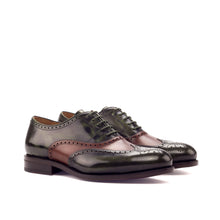 Load image into Gallery viewer, Green & Medium Brown Polished Calf Brogue - Full Brogue
