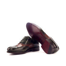 Load image into Gallery viewer, Green & Medium Brown Polished Calf Brogue - Full Brogue