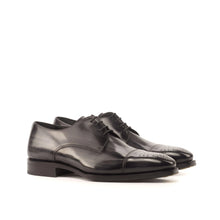 Load image into Gallery viewer, Grey Patina Leather Derby Shoes - Derby