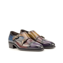 Load image into Gallery viewer, Multi-Colored Patina Leather Double-Monk Shoes - Double Monk