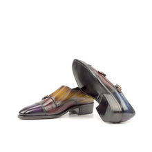 Load image into Gallery viewer, Multi-Colored Patina Leather Double-Monk Shoes - Double Monk
