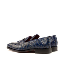 Load image into Gallery viewer, Navy Alligator Penny Loafer - Loafers