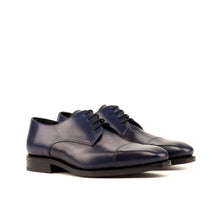 Load image into Gallery viewer, Navy Calf Leather Derby Shoes - Derby