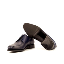 Load image into Gallery viewer, Navy Calf Leather Derby Shoes - Derby