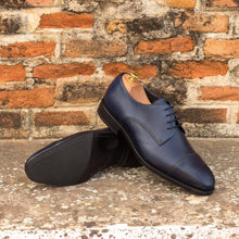 Load image into Gallery viewer, Navy Calf Leather Derby Shoes - Derby