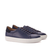 Load image into Gallery viewer, Navy Calf Classic Trainers