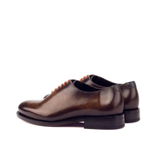 Load image into Gallery viewer, Plain Cognac Patina Leather Wholecut Shoes - Whole Cut