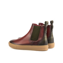 Load image into Gallery viewer, Red & Olive Calf Chelsea Sneaker Boots