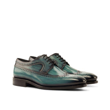 Load image into Gallery viewer, Turquoise Patina Longwing Blucher Shoes - Longwing Blucher