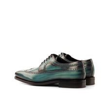 Load image into Gallery viewer, Turquoise Patina Longwing Blucher Shoes - Longwing Blucher