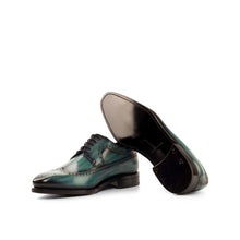 Load image into Gallery viewer, Turquoise Patina Longwing Blucher Shoes - Longwing Blucher