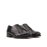 Black Alligator Oxford Shoes