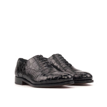 Load image into Gallery viewer, Black Alligator Oxford Shoes
