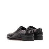Black Alligator Oxford Shoes