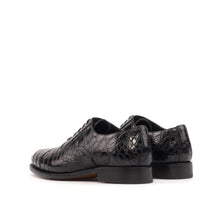 Load image into Gallery viewer, Black Alligator Oxford Shoes
