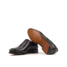 Load image into Gallery viewer, Black Alligator Oxford Shoes
