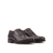 Load image into Gallery viewer, Brown Alligator Oxford Shoes
