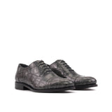 Grey Alligator Oxford Shoes