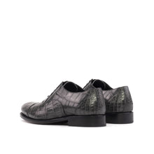 Load image into Gallery viewer, Grey Alligator Oxford Shoes
