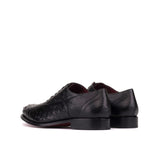 Black Ostrich Oxford Shoes