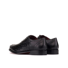Load image into Gallery viewer, Black Ostrich Oxford Shoes

