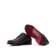 Load image into Gallery viewer, Black Ostrich Oxford Shoes
