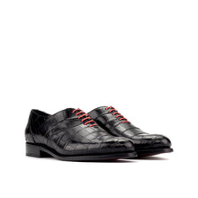 Load image into Gallery viewer, Black Alligator Wholecut Shoes
