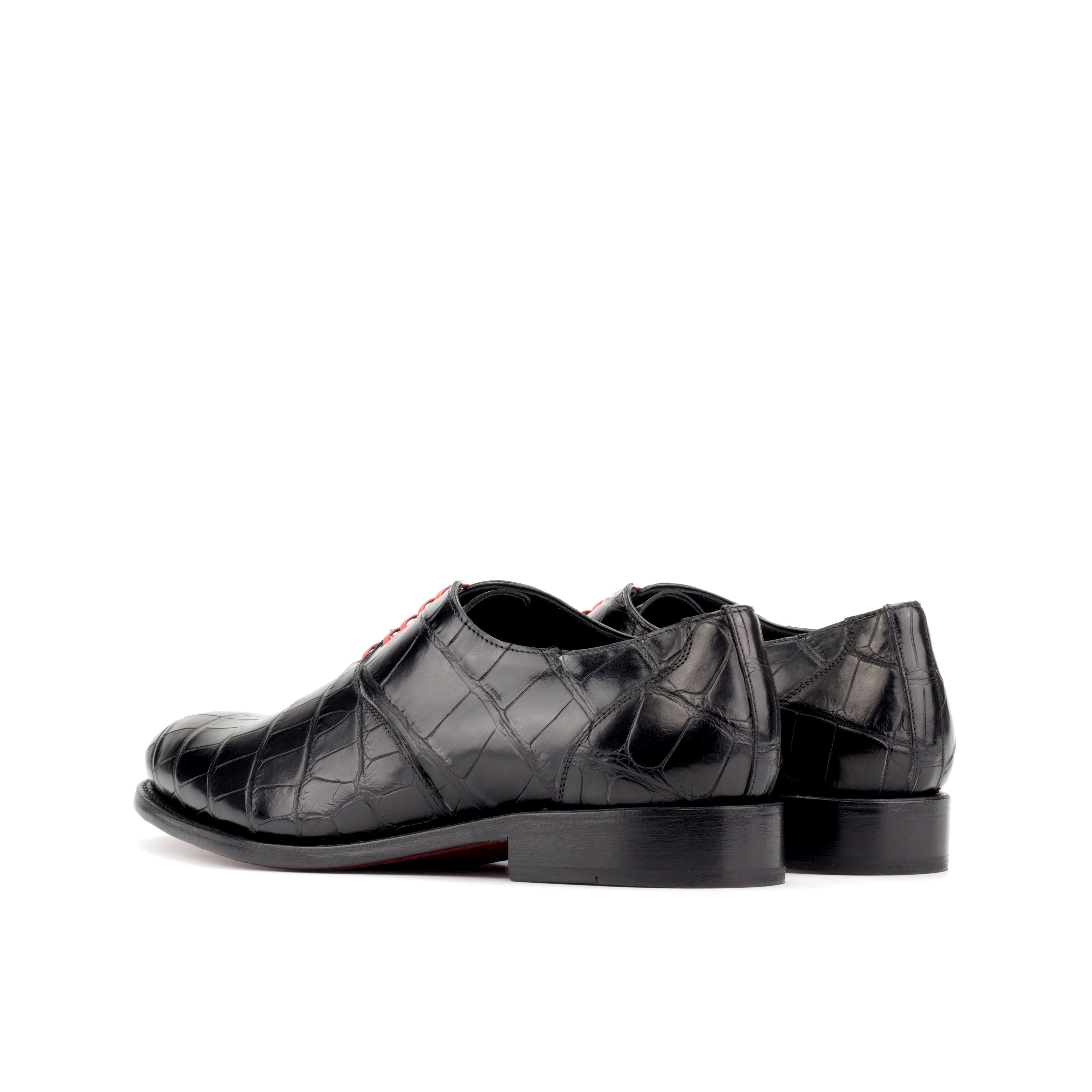 Black Alligator Wholecut Shoes