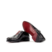 Load image into Gallery viewer, Black Alligator Wholecut Shoes
