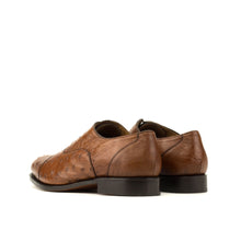 Load image into Gallery viewer, Brown Ostrich Oxford Shoes
