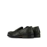 Black Ostrich Penny Loafer