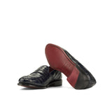 Navy Alligator Penny Loafer