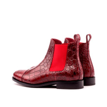 Load image into Gallery viewer, Red Alligator Chelsea Boots
