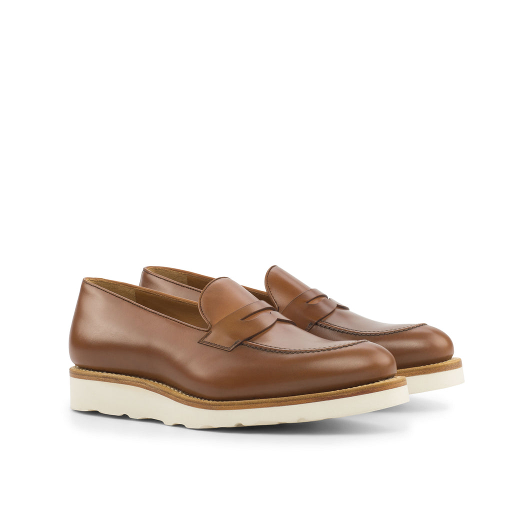 Brown Calf Leather Chunky Loafer