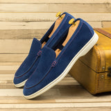 Blue Suede Casual Loafers