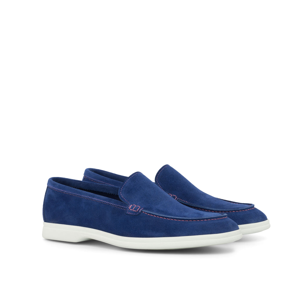 Blue Suede Casual Loafers
