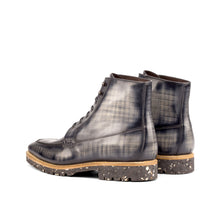 Load image into Gallery viewer, Grey Papiro Patina Leather Moc-Toe Boot
